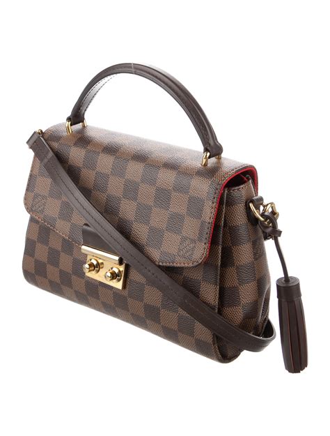 louis vuitton damier ebene croisette price|louis vuitton with braided strap.